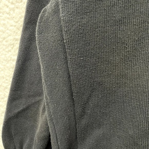 Lacoste Black Knit Alligator Logo Embroidered V-Neck Pullover Sweater Mens L XL - Picture 4 of 9